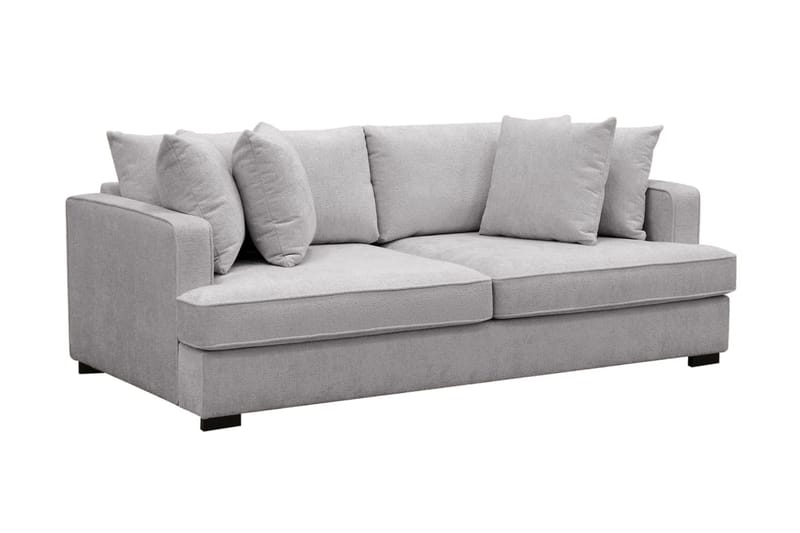 Rossita Djup 3-sits soffa i chenille - Ljus Grå - Möbler - Vardagsrum - Soffor - 3-sits soffor