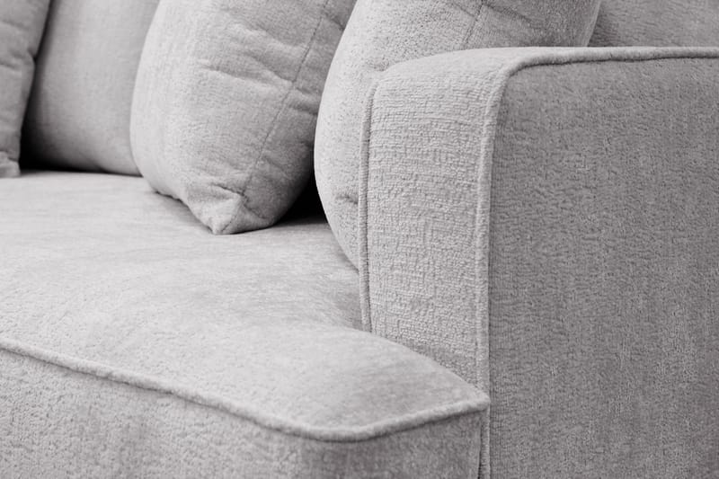 Rossita Djup 4-sits L soffa i chenille med Schäslong Vänster - Ljus Grå - Möbler - Vardagsrum - Soffor - Divansoffa & schäslong