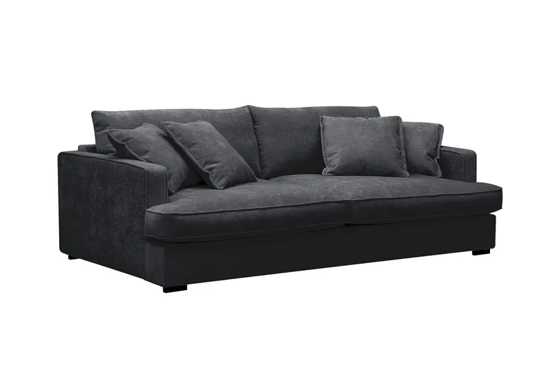 Rossita Lyx 2,5-sits Extra djup Soffa i Chenille - Svart - Möbler - Vardagsrum - Soffor - 3-sits soffor