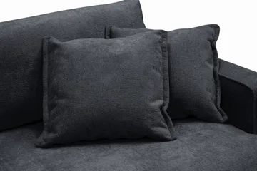 Rossita Lyx 2,5-sits Extra djup Soffa i Chenille - Trenza 01, Svart Chenille - Möbler - Vardagsrum - Soffor - 3-sits soffor