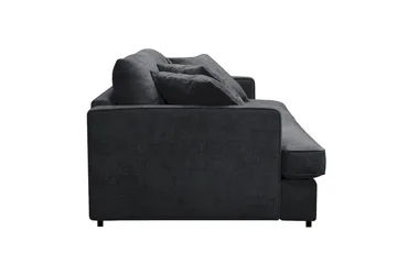 Rossita Lyx 2,5-sits Extra djup Soffa i Chenille - Trenza 01, Svart Chenille - Möbler - Vardagsrum - Soffor - 3-sits soffor