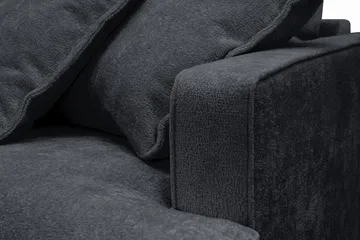 Rossita Lyx 2,5-sits Extra djup Soffa i Chenille - Trenza 01, Svart Chenille - Möbler - Vardagsrum - Soffor - 3-sits soffor