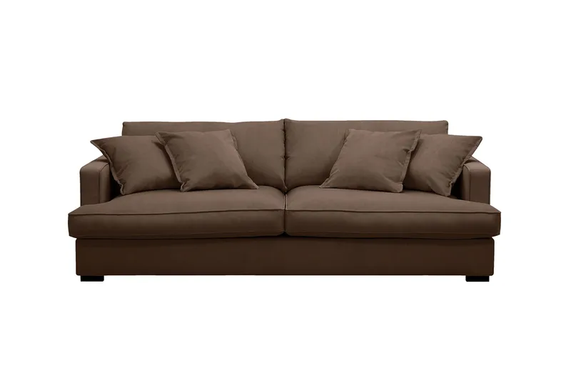 Rossita Lyx 2,5-sits Extra djup Soffa i Manchester - Mörkbrun - Möbler - Vardagsrum - Soffor - 3-sits soffor
