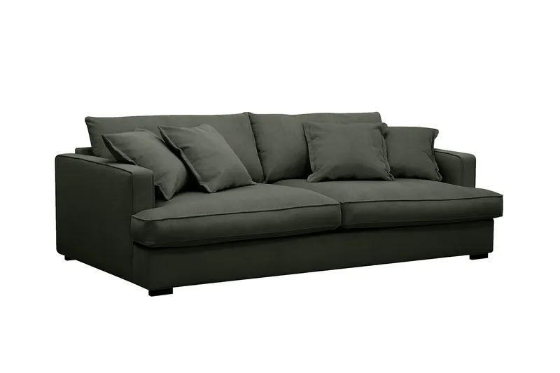 Rossita Lyx 2,5-sits Extra djup Soffa i Manchester - Mörkgrön - Möbler - Vardagsrum - Soffor - 3-sits soffor