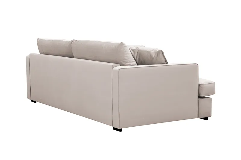 Rossita Lyx 2,5-sits Extra djup Soffa i Sammet - Beige - Möbler - Vardagsrum - Soffor - Sammetssoffor