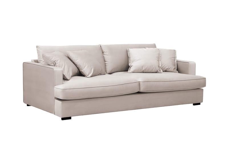 Rossita Lyx 2,5-sits Extra djup Soffa i Sammet - Beige - Möbler - Vardagsrum - Soffor - Sammetssoffor