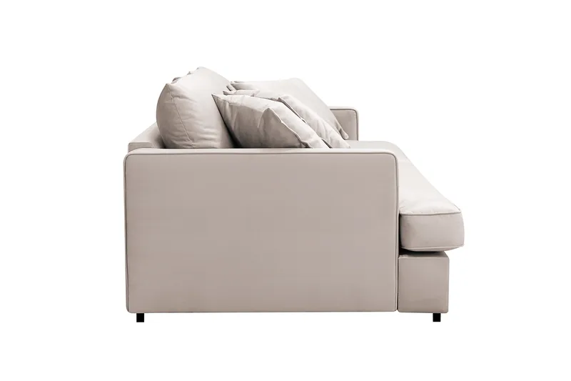 Rossita Lyx 2,5-sits Extra djup Soffa i Sammet - Beige - Möbler - Vardagsrum - Soffor - Sammetssoffor