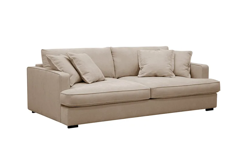 Rossita Lyx 2,5-sits Extra djup Soffa i Tyg - Ljusbrun - Möbler - Vardagsrum - Soffor - 3-sits soffor