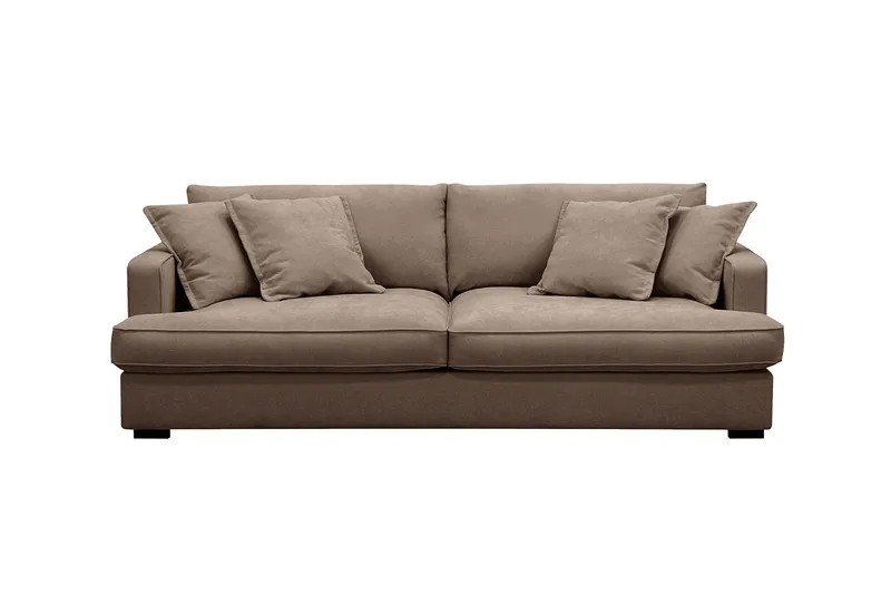 Rossita Lyx 2,5-sits Extra djup Soffa i Tyg - Mörkbrun - Möbler - Vardagsrum - Soffor - 3-sits soffor
