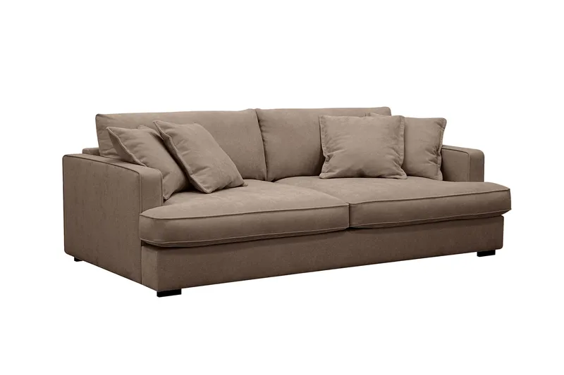 Rossita Lyx 2,5-sits Extra djup Soffa i Tyg - Mörkbrun - Möbler - Vardagsrum - Soffor - 3-sits soffor