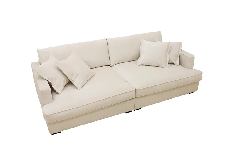 Rossita Lyx 3-sits Extra djup Soffa i Chenille - Beige - Möbler - Vardagsrum - Soffor - 3-sits soffor