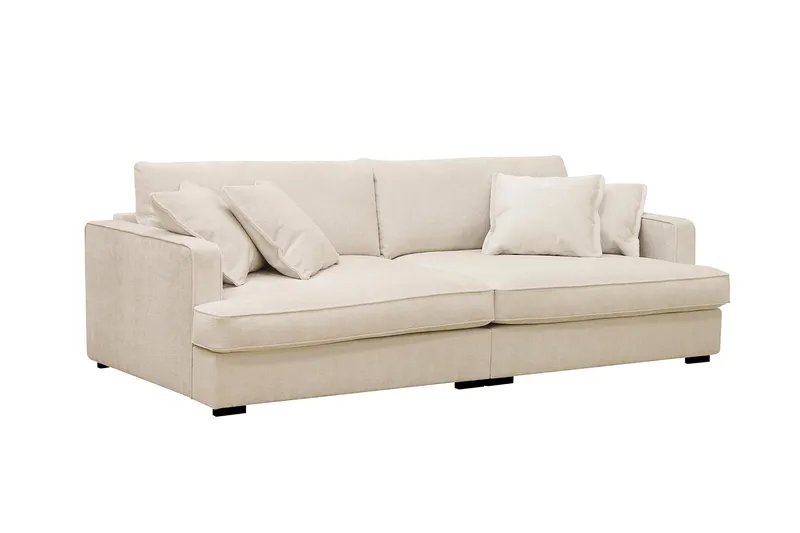 Rossita Lyx 3-sits Extra djup Soffa i Chenille - Beige - Möbler - Vardagsrum - Soffor - 3-sits soffor
