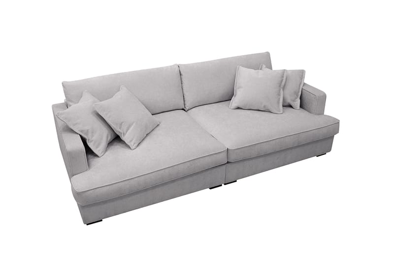 Rossita Lyx 3-sits Extra djup Soffa i Chenille - Grå - Möbler - Vardagsrum - Soffor - 3-sits soffor