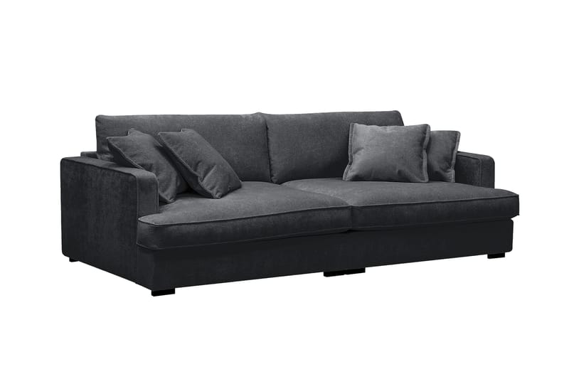 Rossita Lyx 3-sits Extra djup Soffa i Chenille - Svart - Möbler - Vardagsrum - Soffor - 3-sits soffor