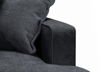Rossita Lyx 3-sits Extra djup Soffa i Chenille - Svart - Möbler - Vardagsrum - Soffor - 3-sits soffor