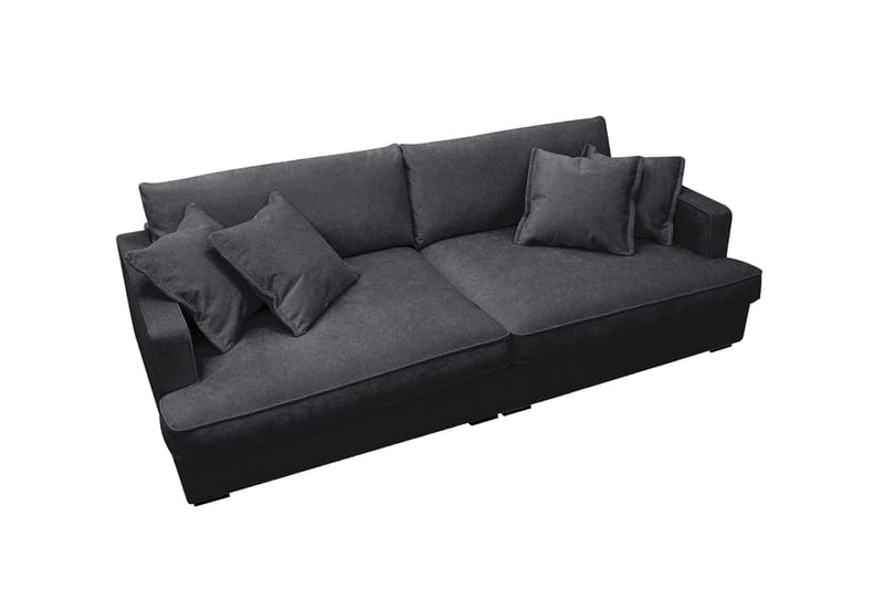 Rossita Lyx 3-sits Extra djup Soffa i Chenille - Svart - Möbler - Vardagsrum - Soffor - 3-sits soffor