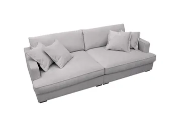 Rossita Lyx 3-sits Extra djup Soffa i Chenille - Trenza 03, Grå Chenille - Möbler - Vardagsrum - Soffor - 3-sits soffor