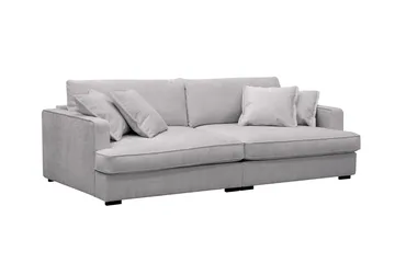 Rossita Lyx 3-sits Extra djup Soffa i Chenille - Trenza 03, Grå Chenille - Möbler - Vardagsrum - Soffor - 3-sits soffor