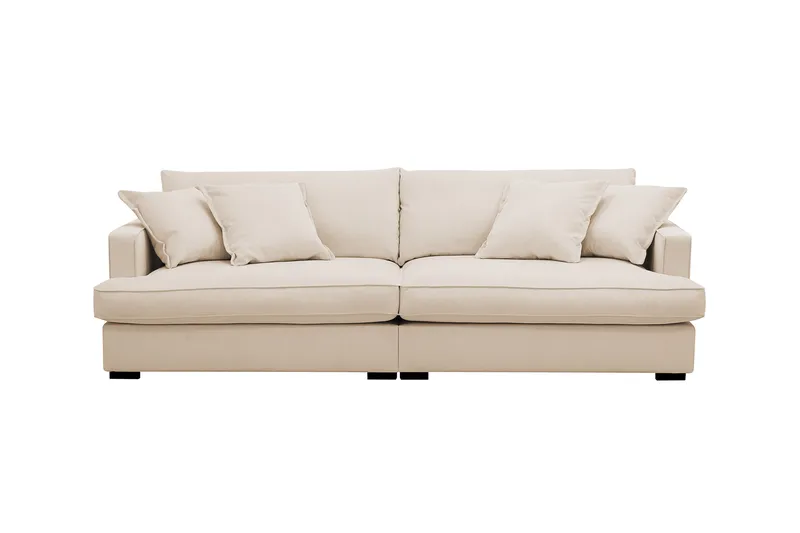 Rossita Lyx 3-sits Extra djup Soffa i Manchester - Beige - Möbler - Vardagsrum - Soffor - 3-sits soffor