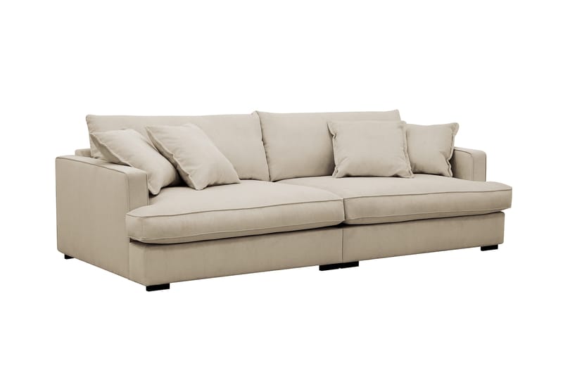 Rossita Lyx 3-sits Extra djup Soffa i Manchester - Kräm - Möbler - Vardagsrum - Soffor - 3-sits soffor