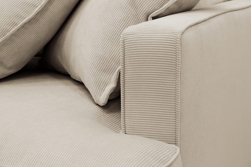 Rossita Lyx 3-sits Extra djup Soffa i Manchester - Kräm - Möbler - Vardagsrum - Soffor - 3-sits soffor