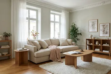 Rossita Lyx 3-sits Extra djup Soffa i Manchester - Kräm - Möbler - Vardagsrum - Soffor - 3-sits soffor
