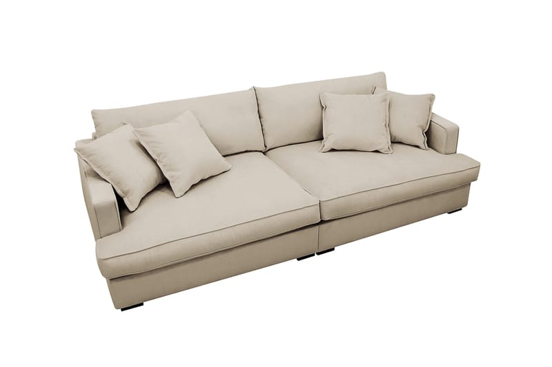 Rossita Lyx 3-sits Extra djup Soffa i Manchester - Kräm - Möbler - Vardagsrum - Soffor - 3-sits soffor