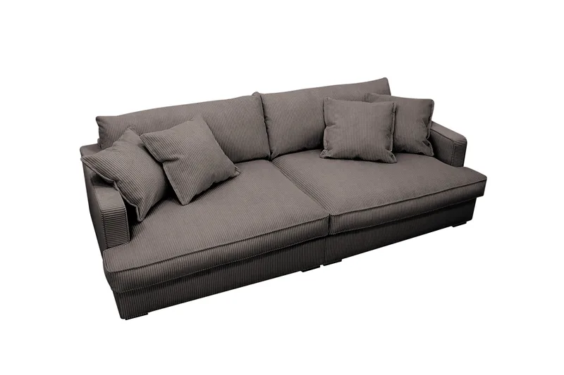 Rossita Lyx 3-sits Extra djup Soffa i Manchester - Mörkgrå - Möbler - Vardagsrum - Soffor - 3-sits soffor
