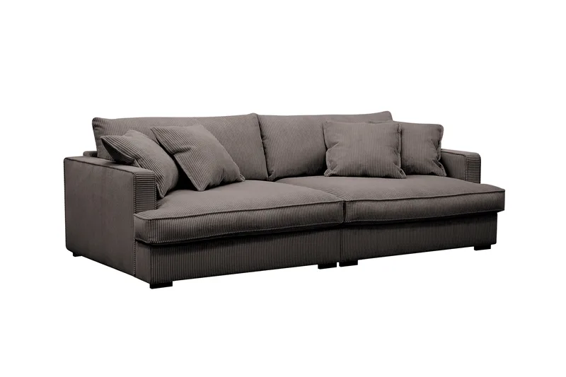 Rossita Lyx 3-sits Extra djup Soffa i Manchester - Mörkgrå - Möbler - Vardagsrum - Soffor - 3-sits soffor