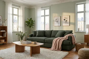 Rossita Lyx 3-sits Extra djup Soffa i Manchester - Mörkgrön - Möbler - Vardagsrum - Soffor - 3-sits soffor