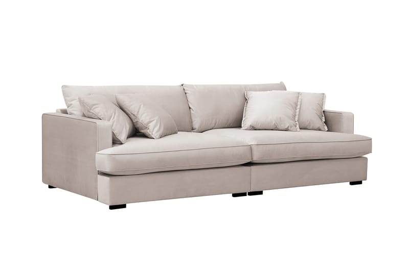 Rossita Lyx 3-sits Extra djup Soffa i Sammet - Beige - Möbler - Vardagsrum - Soffor - Sammetssoffor