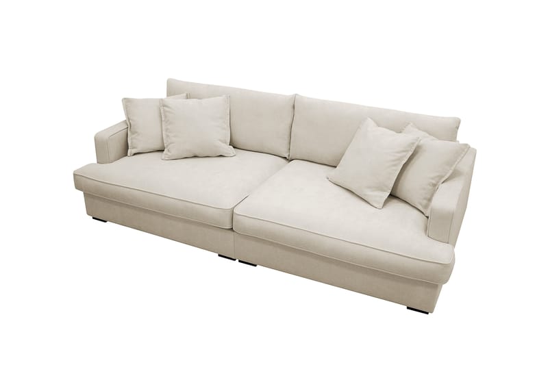 Rossita Lyx 3-sits Extra djup Soffa i Tyg - Beige - Möbler - Vardagsrum - Soffor - 3-sits soffor