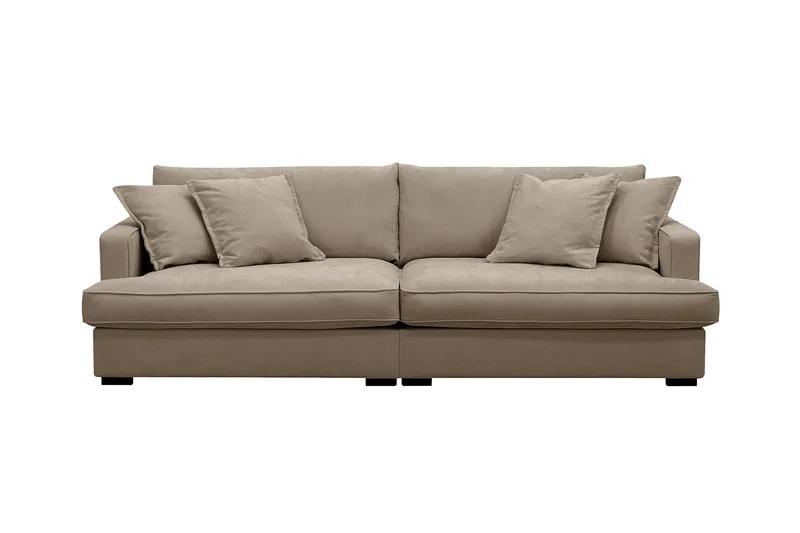 Rossita Lyx 3-sits Extra djup Soffa i Tyg - Brun - Möbler - Vardagsrum - Soffor - 3-sits soffor