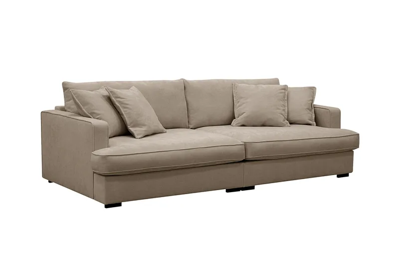 Rossita Lyx 3-sits Extra djup Soffa i Tyg - Brun - Möbler - Vardagsrum - Soffor - 3-sits soffor