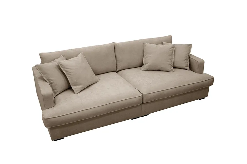 Rossita Lyx 3-sits Extra djup Soffa i Tyg - Brun - Möbler - Vardagsrum - Soffor - 3-sits soffor