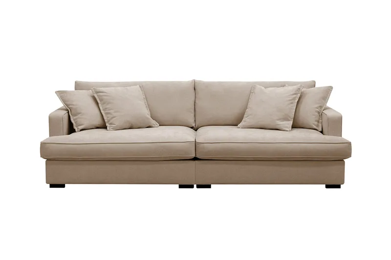 Rossita Lyx 3-sits Extra djup Soffa i Tyg - Ljusbrun - Möbler - Vardagsrum - Soffor - 3-sits soffor