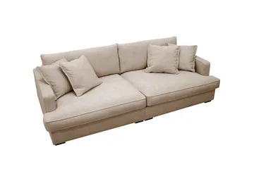 Rossita Lyx 3-sits Extra djup Soffa i Tyg - Ljusbrun - Möbler - Vardagsrum - Soffor - 3-sits soffor