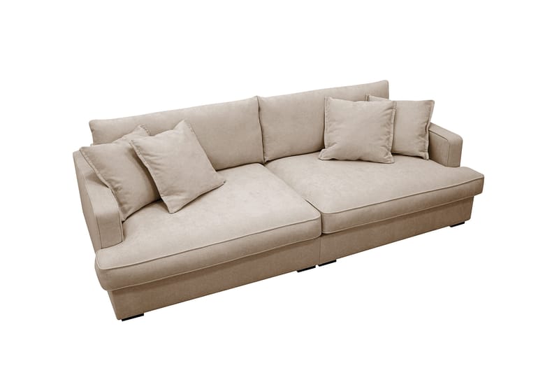Rossita Lyx 3-sits Extra djup Soffa i Tyg - Ljusbrun - Möbler - Vardagsrum - Soffor - 3-sits soffor