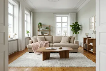 Rossita Lyx 3-sits Extra djup Soffa i Tyg - Ljusbrun - Möbler - Vardagsrum - Soffor - 3-sits soffor