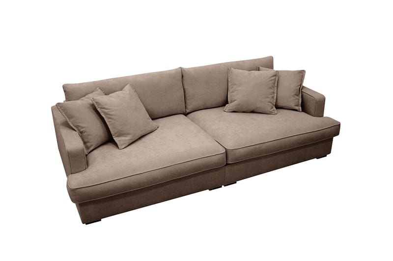 Rossita Lyx 3-sits Extra djup Soffa i Tyg - Mörkbrun - Möbler - Vardagsrum - Soffor - 3-sits soffor
