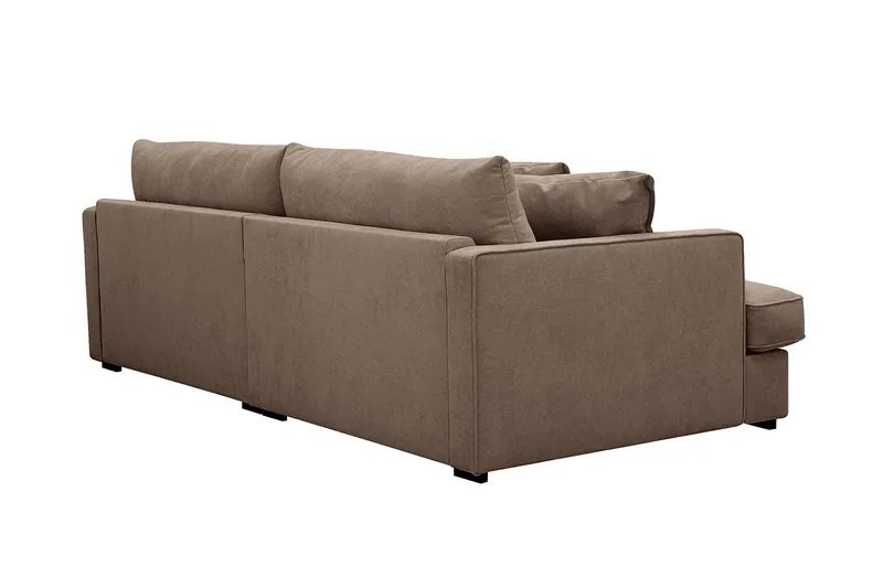 Rossita Lyx 3-sits Extra djup Soffa i Tyg - Mörkbrun - Möbler - Vardagsrum - Soffor - 3-sits soffor