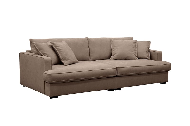 Rossita Lyx 3-sits Extra djup Soffa i Tyg - Mörkbrun - Möbler - Vardagsrum - Soffor - 3-sits soffor