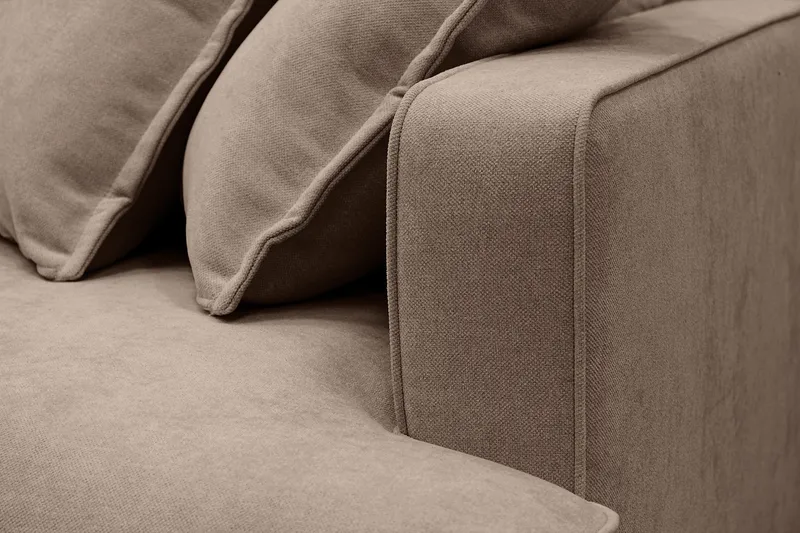 Rossita Lyx 3-sits Extra djup Soffa i Tyg - Mörkbrun - Möbler - Vardagsrum - Soffor - 3-sits soffor