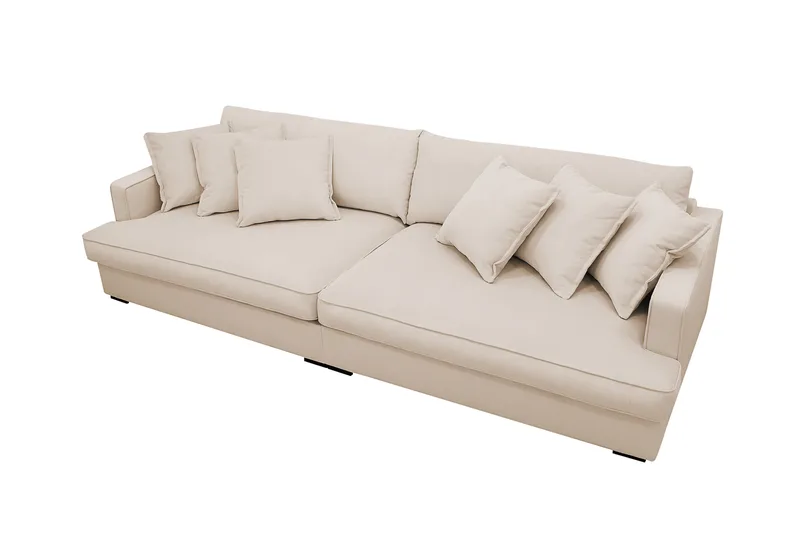 Rossita Lyx 3,5-sits Extra djup Soffa i Manchester - Beige - Möbler - Vardagsrum - Soffor - 4-sits soffor