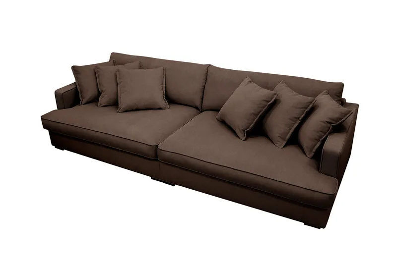 Rossita Lyx 3,5-sits Extra djup Soffa i Manchester - Brun - Möbler - Vardagsrum - Soffor - 4-sits soffor