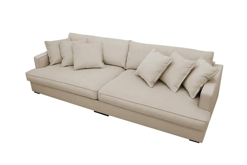 Rossita Lyx 3,5-sits Extra djup Soffa i Manchester - Greige - Möbler - Vardagsrum - Soffor - 4-sits soffor