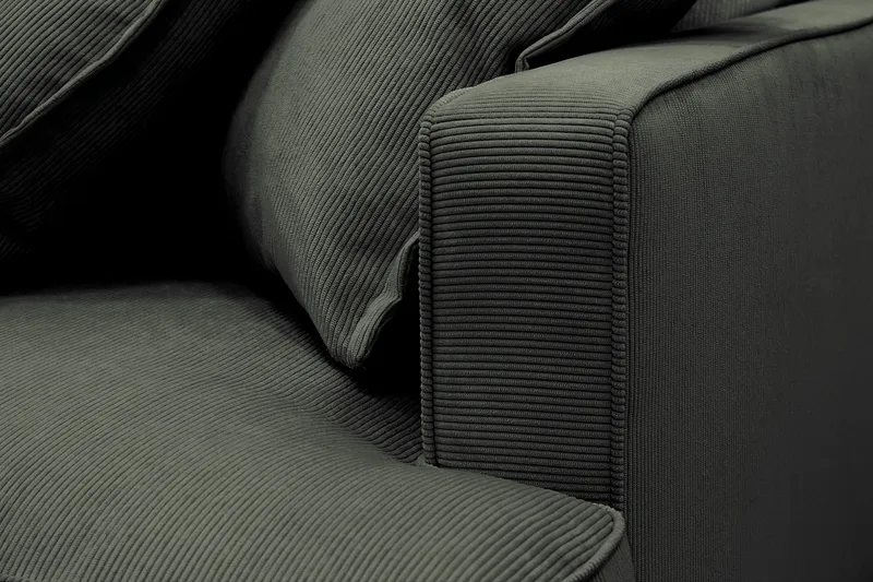 Rossita Lyx 3,5-sits Extra djup Soffa i Manchester - Mörkgrön - Möbler - Vardagsrum - Soffor - 4-sits soffor