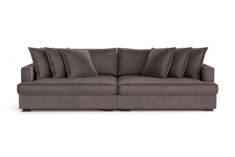 Rossita Lyx 4-sits Extra djup Manchestersoffa - Mörkgrå Manchester - Möbler - Vardagsrum - Soffor - Sammetssoffor