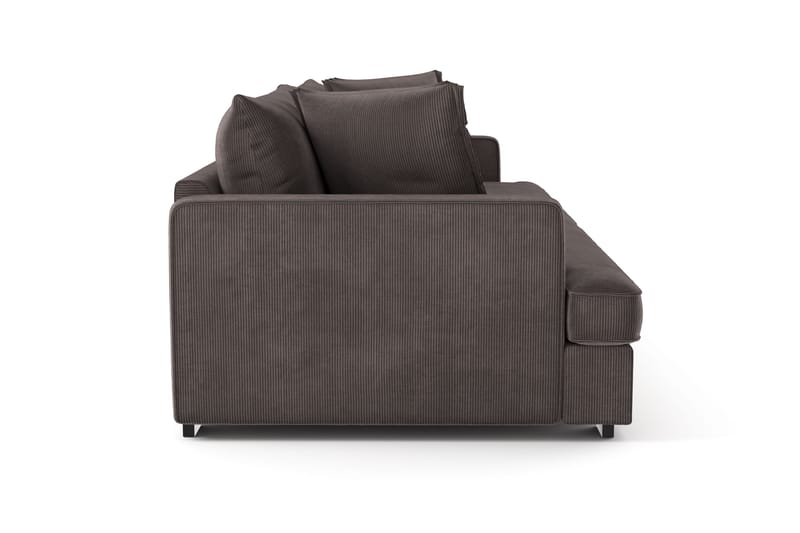 Rossita Lyx 4-sits Extra djup Manchestersoffa - Mörkgrå Manchester - Möbler - Vardagsrum - Soffor - Sammetssoffor