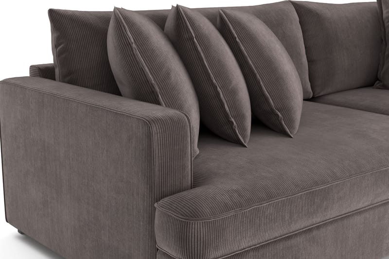 Rossita Lyx 4-sits Extra djup Manchestersoffa - Mörkgrå Manchester - Möbler - Vardagsrum - Soffor - Sammetssoffor
